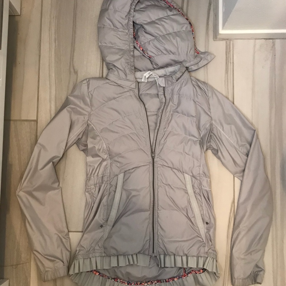 Lulu lemon down peplum ruffle jacket